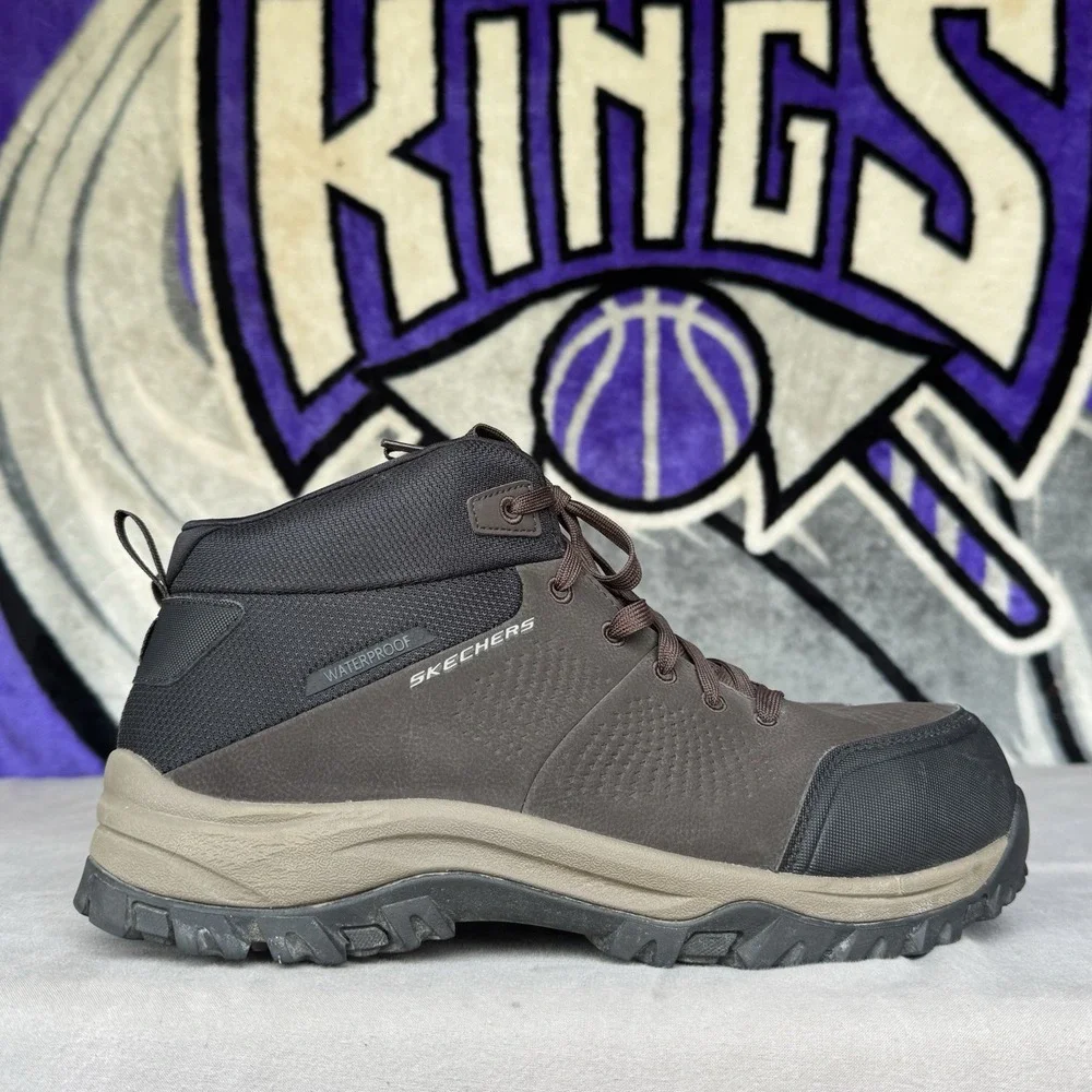 Size 11.5 - SKECHERS Work‎ Relment Comp Toe Men's Work Boots 200248W BRN Wide